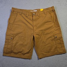 CARHARTT Cargo Work Shorts Mens 44 Ripstop Flex Brown Khaki Relaxed Fit NWT
