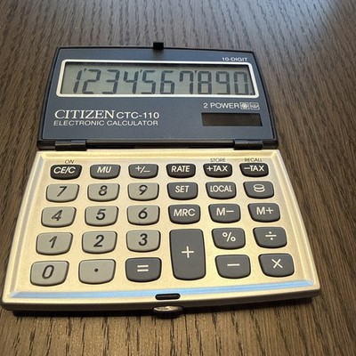 Taschenrechner Citizen CTC-110, 10 Digit, 2 Power, ELECTRONIC CALCULATOR