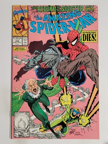 Amazing Spider-Man #336 Marvel 1990 NM- 9.2 Vulture cover & appearance Chance