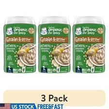 Organic Baby Oatmeal Cereal Stage 2 Banana No Artificial Colors Easy Preparation