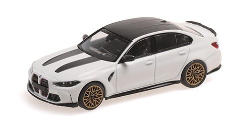 BMW M3 CS 2023 Minichamps 410023202 miniature 1/43 en blanc mat