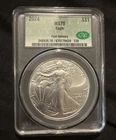 2024 $1 American Silver Eagle CAC MS70 First Delivery Dollar Coin
