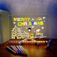 LED Note Board Message Night Light Drawing Pens Gift Kids Gf Halloween Christmas