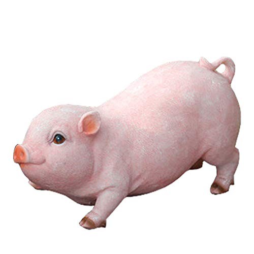 Tier Gartenzwerge Statue süßes Schwein lustig Outdoor Skulptur Harz Rasen - Bild 6 von 7
