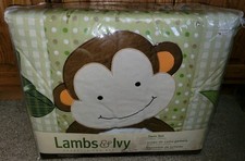 New Kids Lambs  Ivy Papagayo Twin Set Comforter And Pillowcase Monkey