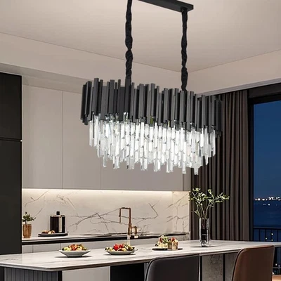 Modern Chandelier Lamp Black Frame Ceiling Light Living Room Pendant Lights - Bild 1 von 4