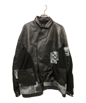 ZARA × ANDERSSON BELL Knit combination leather jacket Size