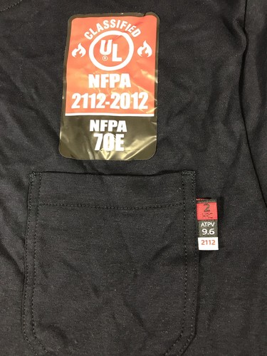 Walls FR T-Shirt Sz M Flame Resistant Long Sleeve Navy Workwear NWT - Picture 3 of 11