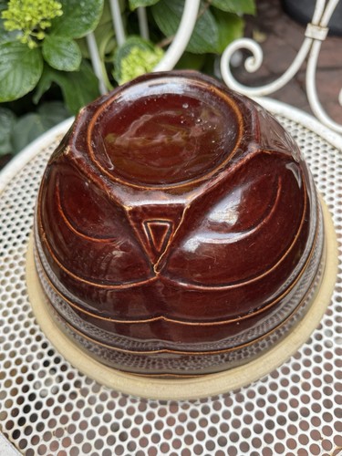 Vintage Pottery Yellow ware Crock high Glazed Mixing Bread Bowl Ruffle Ring ware - Imagen 2 de 18