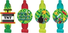 Pixel Party TNT Video Game Epic Kids Birthday Party Favor Horns Blowouts