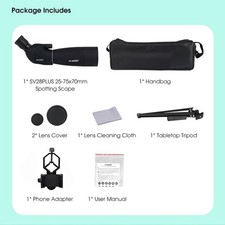 SV28Plus 25X-75X 70MM Lens Spotting Scope HD Monocular for Bird Watching
