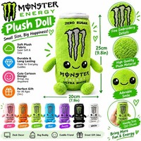 Monster Energy Can Plush Toy Cute Soft Stuffed Drink Plushie Doll Gift NEW