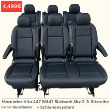 Mercedes Vito 447 W447 Sitzbank Sitz 2. und 3. Sitzreihe + Schienensystem Mercedes Vito 447 W447 Sitzbank Sitz 2. und 3. Sitzreihe + Schienensystem