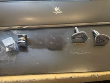 Dos pares de gemelos de acero inoxidable