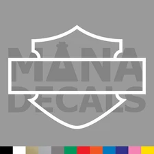 Harley Badge Vinyl Die Cut Decal Sticker - Shield Motorcycle Biker Chopper