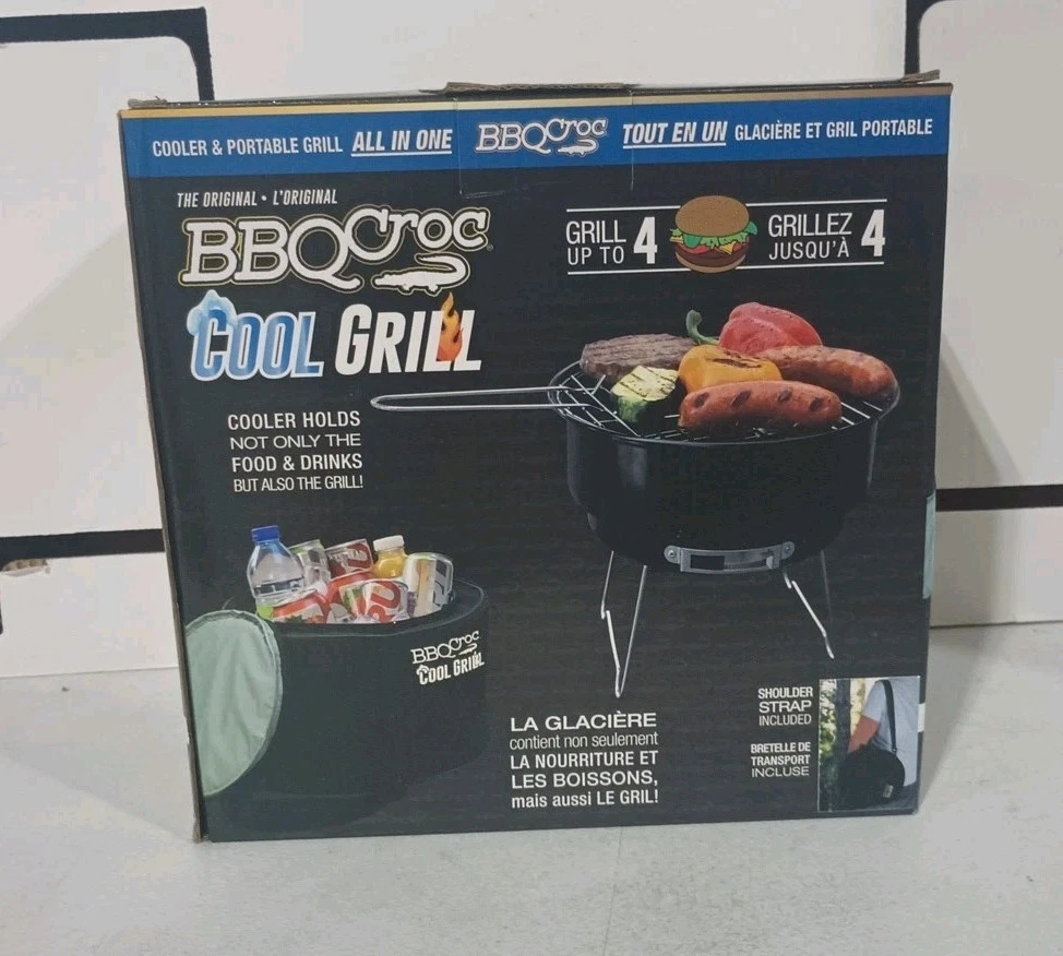 Portable BBQ Croc 89932 COOL GRILL 2 in 1 Cooler and Portable Grill Combo Pack
