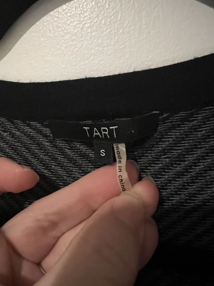 Tart Women’s Small Black Gray Long Sleeve Sweater Dress - Image 2 of 4