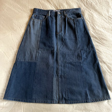 Women's Balenciaga patchwork A line denim skirt size 42
