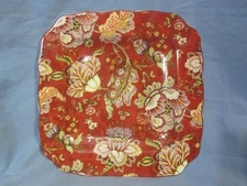 222 Fifth Gabrielle Red Square 10 3/4" Dinner Plate