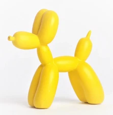 NEW GIFT Yellow Balloon Dog Sculpture Pop Art Resin Animal Figurine Home Decor