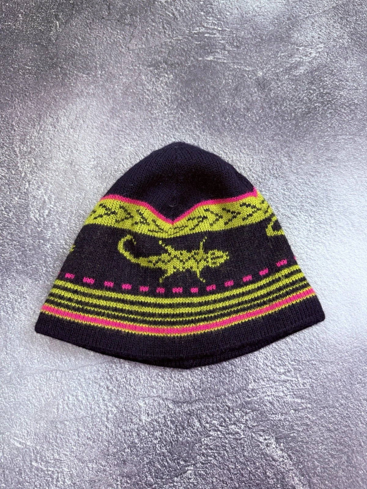 Vintage 1998 Patagonia Gecko Lizard Beanie Hat Made In Italy Fall 1998 F8