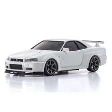 Kyosho ASC Mini-Z Body Nissan Skyline GT-R R34 V.Spec II Nur Nur White #MZP460W