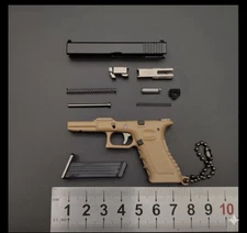 Mini Gun Keychain, Metal 1:3 Scale 17 Keychain Best Gift for Man Him Son