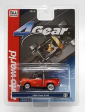 Auto World 4Gear 1956 Ford F100 Pickup (Red) HO Scale Slot Car