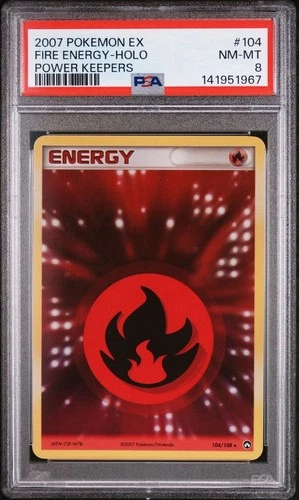 2006 Pokemon EX Holon Phantoms # 106 Fire Energy Holo PSA 8 NM-MT Trusted Seller