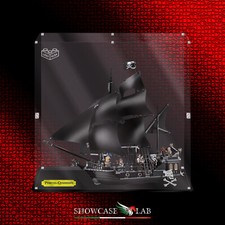 TECA IN PLEXIGLASS ACRILICO-SHOWCASE-TECA LEGO 4184-PIRATI DEI CARAIBI-PERLA NER