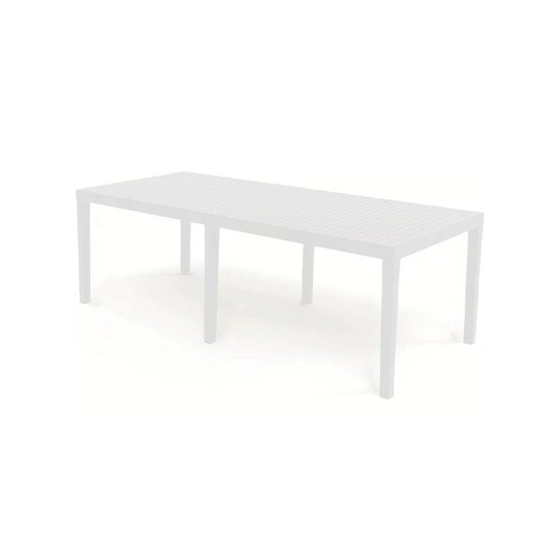 TAVOLO INDO DA ESTERNO 220X90XH72 IN COLORE BIANCO