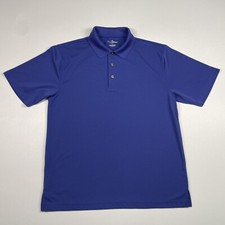 Grand Slam Shirt Men  s Large Blue Stripe Short Sleeve Performance Golf Polo