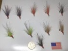 10 Dressed Double Fishing Hooks Size 6, With Deer Hair,flashing.fly Tying — photo 1