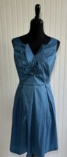 J Taylor Dress Sleeveless Dress Cocktail Bridesmaid Peacock Blue Lined Size 6