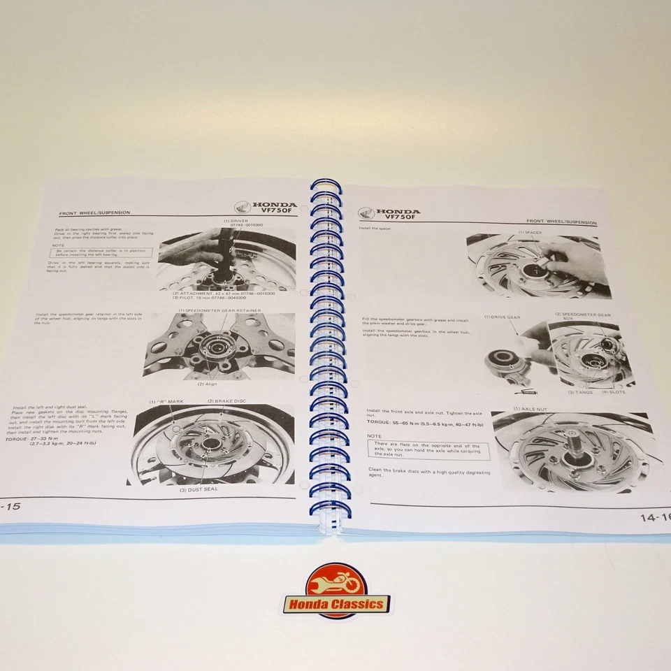 Honda VF750F V4 1980s Factory Workshop Shop Manual Book. Reproduction. HWM046 - Image 4 of 4