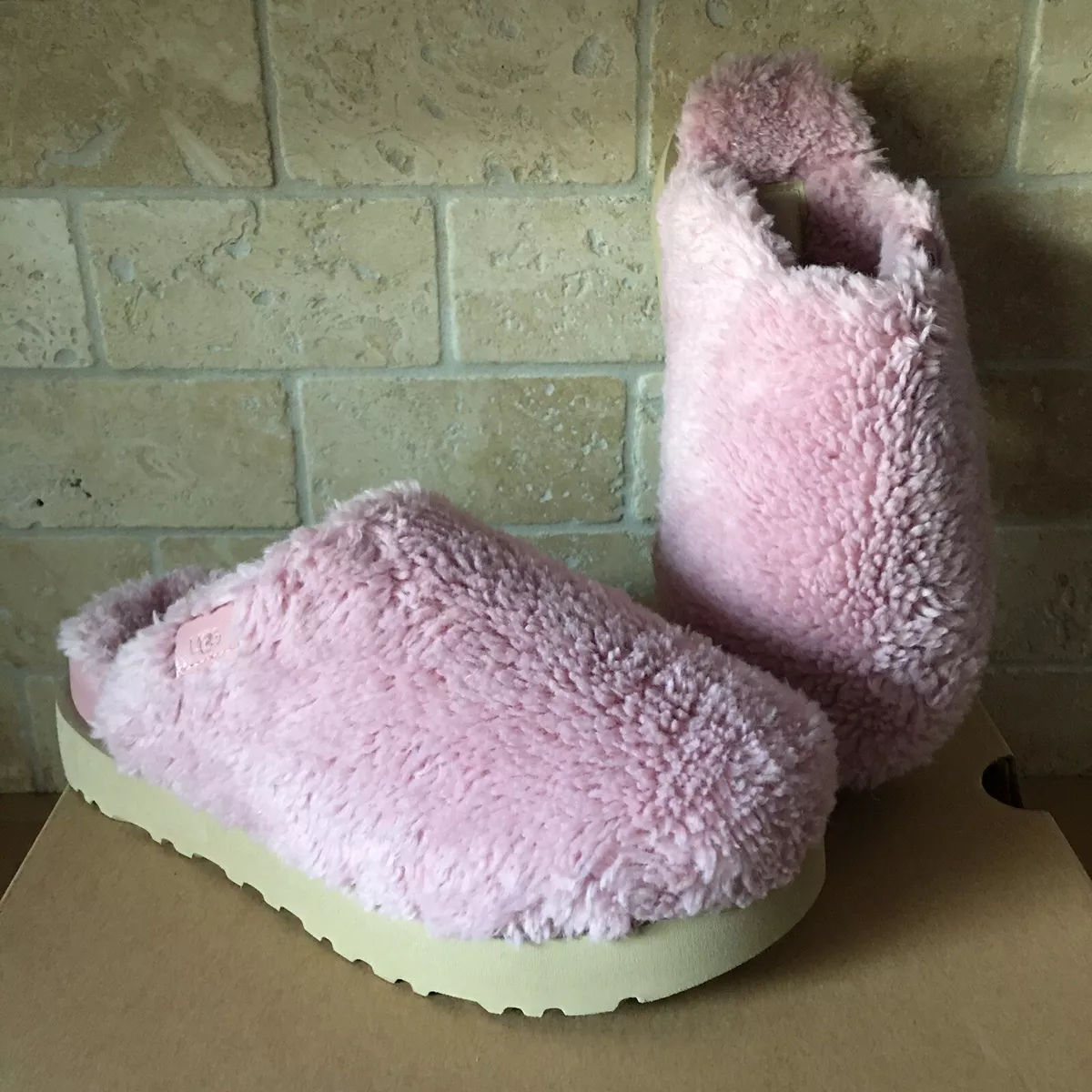 Ugg pink top slippers sale