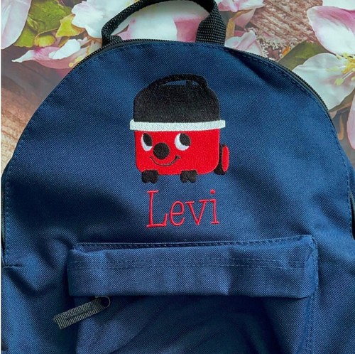 Henry hoover Nursery/Pre-School small embroidered personalised rucksack Childs - Picture 3 of 6