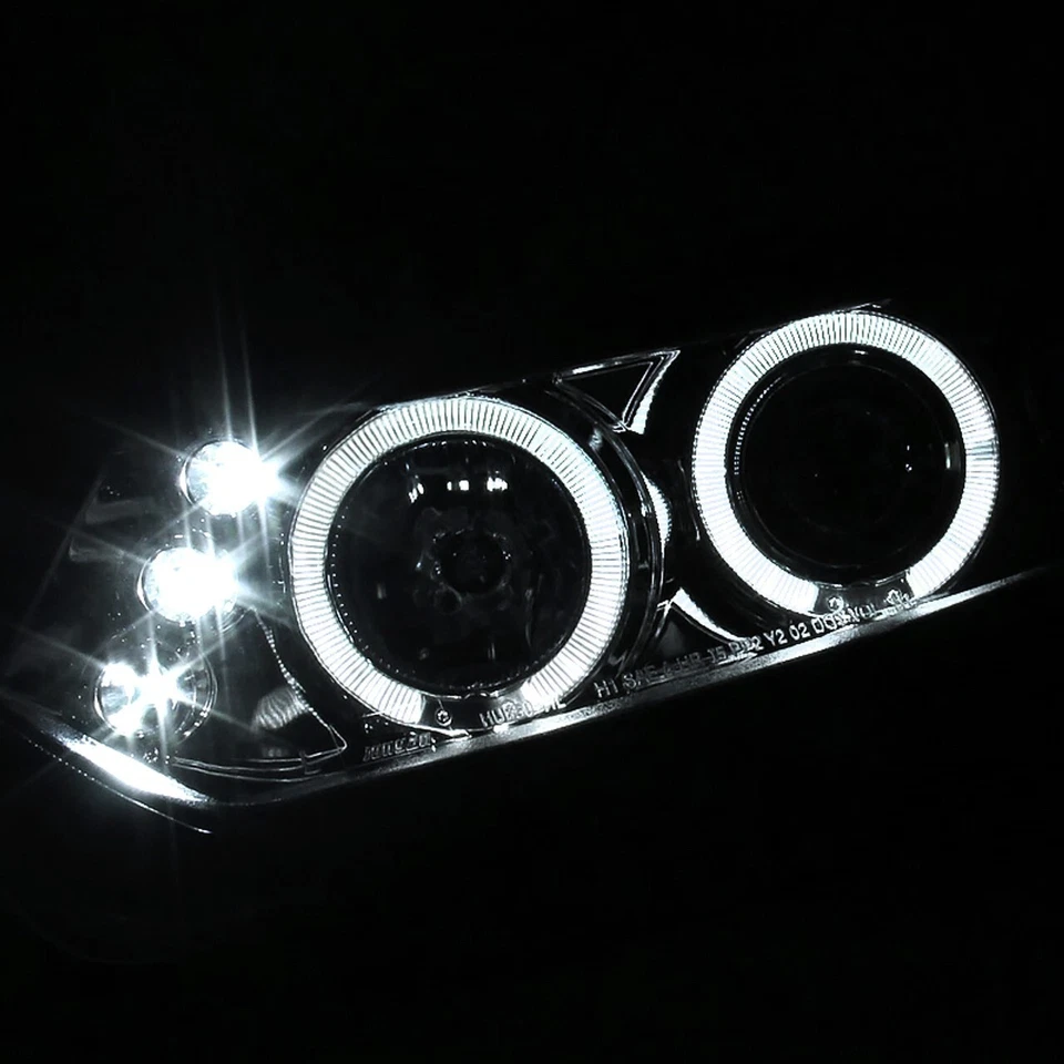 Faros proyectores cromados halos punto LED para Honda Civic Coupé 06-11 2 puertas FA FG Foto 2 de 3