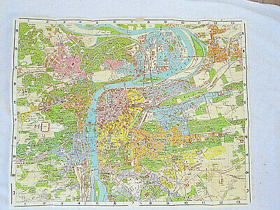 Vintage Prague Map Of Old Czech Republic Capital City Ebay