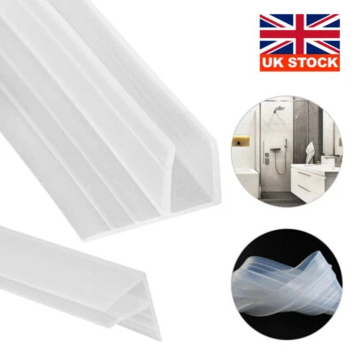 F Shape 2m Bath Screen Shower Door Seal Strip For Glass 6mm Thickness Seal Gap