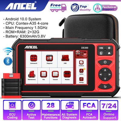 Ancel DS300 Profi KFZ Diagnosegerät Auto OBD2 Scanner Alle System TPMS EPB ABS