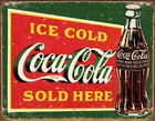 New Tin Signs Coke Ice Cold Green 1393