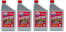 Lucas 10049 Full Synthetic High Mileage 5W-30 Motor Oil 1 Quart Bottle (Qty 4)