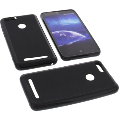 Tasche für Leagoo Kiicaa Power Handytasche Schutz Hülle TPU Gummi Case Schwarz