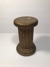 "Columna de pilar dorado de tiza vintage 6 3/4"" portavelas dórico sujetalibros decoración"