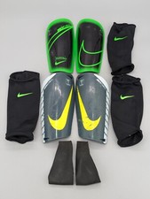 Espinilleras Nike Mercurial Lite negras verdes 2 pares adultos grandes más extras