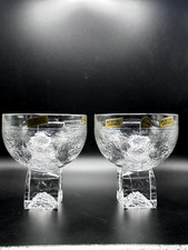RARE 2 pcs Vintage 60's Crystal NORITAKE VERTRIEB iceberg Glasses