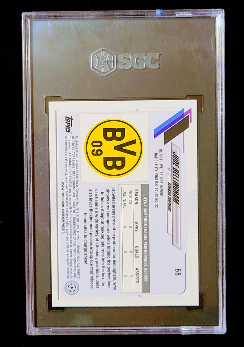 その他 2020 21 topps chrome Bellingham psa9 Jude Bellingham 2020-21 Topps Chrome Rookie UCL Japan Blue