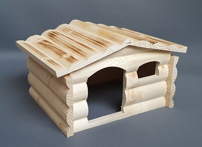 Rat Degu Wooden House Pet Mouse Rodents Animal Home Gerbil Guinea Pig  Chipmunk UK