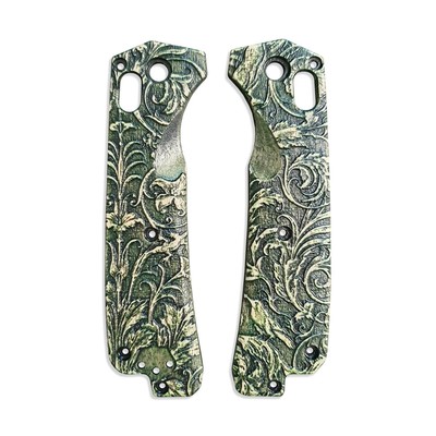 Wild Thickets Green - Benchmade Grizzly Ridge 15061 Knife Scales